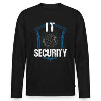 It Security Hack Hacker Hacking Cybersecurity - Men's Premium Organic Long Sleeve Shirt - black - Front - Nico (187cm)