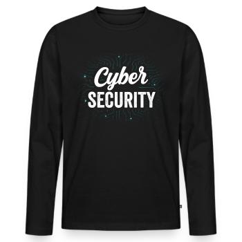 Cybersecurity Hacking Hack Hacker IT Security - Men's Premium Organic Long Sleeve Shirt - black - Front - Nico (187cm)