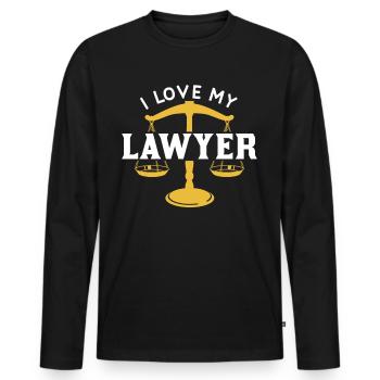 J’aime mon avocat Avocat Avocat Avocat - T-shirt manches longues Premium bio Homme - noir - Devant - Nico (187cm)