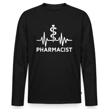 Pharmacist Profession Pharmacy Pharmacist Pharmacist - Men's Premium Organic Long Sleeve Shirt - black - Front - Nico (187cm)