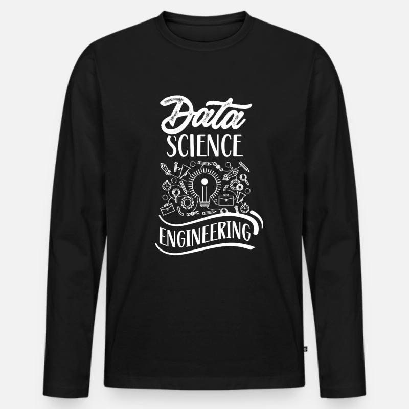 Datenwissenschaft Data Science Daten Datenanalyst - Männer Premium Bio Langarmshirt - Schwarz
