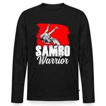 Sambo Warrior Martial Arts Training Martial Arts - Men's Premium Organic Long Sleeve Shirt - black - Front - Nico (187cm)