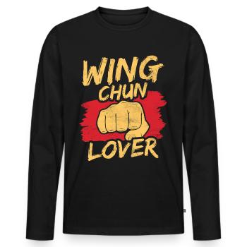 Wing Chun Liebhaber Kampfsport Kampfkunst Trainer - Männer Premium Bio Langarmshirt - Schwarz - Vorne - Nico (187cm)