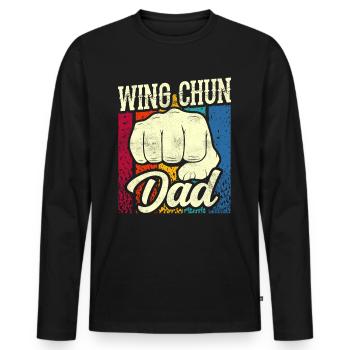 Wing Chun Papa Kampfsport Trainer Kampfkunst - Männer Premium Bio Langarmshirt - Schwarz - Vorne - Nico (187cm)