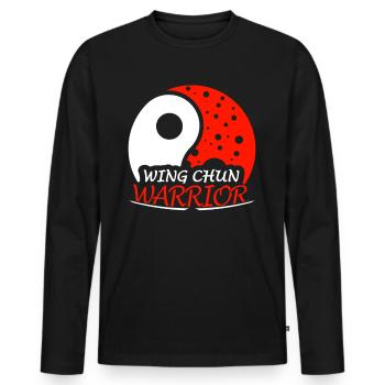 Wing Chun Warrior Trainer Martial Arts Martial Arts - Men's Premium Organic Long Sleeve Shirt - black - Front - Nico (187cm)