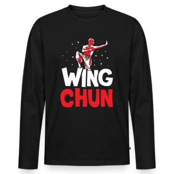 Wing Chun Training Martial Arts Trainer Martial Arts - Men's Premium Organic Long Sleeve Shirt - black - Front - Nico (187cm)