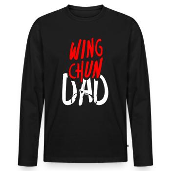 Wing Chun Papa Kampfkunst Kampfsport Trainer - Männer Premium Bio Langarmshirt - Schwarz - Vorne - Nico (187cm)