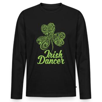 Irish dancer Ireland Irish Irish Gaelic - Men's Premium Organic Long Sleeve Shirt - black - Front - Nico (187cm)