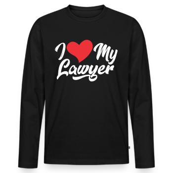 J’adore Mon avocat Avocat Avocat Avocat - T-shirt manches longues Premium bio Homme - noir - Devant - Nico (187cm)