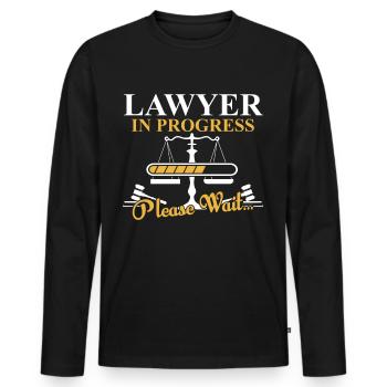Avocat en cours Avocat Avocat Avocat - T-shirt manches longues Premium bio Homme - noir - Devant - Nico (187cm)