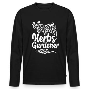 Herb Gardener Herb Garden Herb Herbologie - T-shirt manches longues Premium bio Homme - noir - Devant - Nico (187cm)