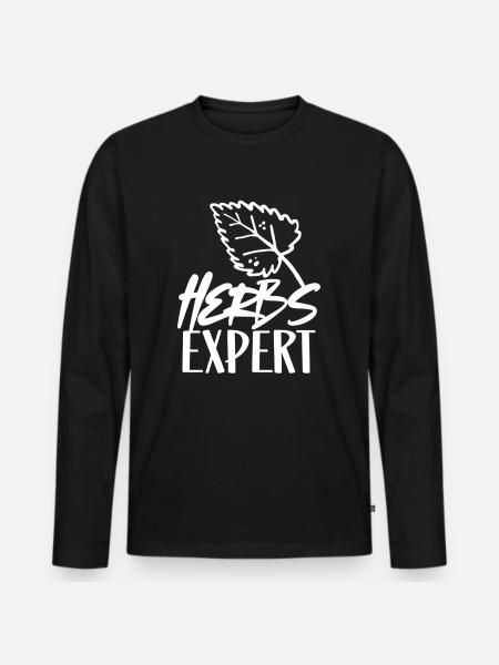 Herb Expert Herb Herb Garden - Men's Premium Organic Long Sleeve Shirt - black