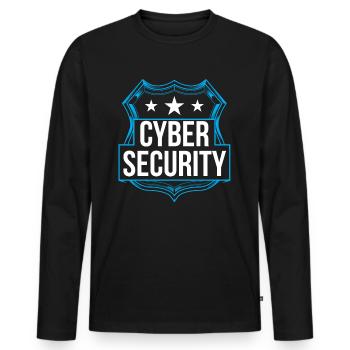 Cybersecurity Hacker IT Security Hack Hacking - Men's Premium Organic Long Sleeve Shirt - black - Front - Nico (187cm)