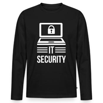 It Security Hacking Hacker Cybersecurity Hack - Men's Premium Organic Long Sleeve Shirt - black - Front - Nico (187cm)