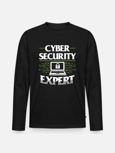 Cybersecurity Experte Hack Hacker IT Sicherheit - Männer Premium Bio Langarmshirt - Schwarz