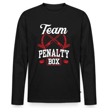 Banc de pénalité de hockey sur glace Banc de pénalité Joueurs de hockey sur glace - T-shirt manches longues Premium bio Homme - noir - Devant - Nico (187cm)