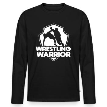 Wrestling Krieger Ringen Ringer Ringkampf - Männer Premium Bio Langarmshirt - Schwarz - Vorne - Nico (187cm)