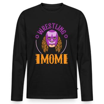 Wrestling Mama Wrestling Wrestler Wrestling Wrestling - Men's Premium Organic Long Sleeve Shirt - black - Front - Nico (187cm)