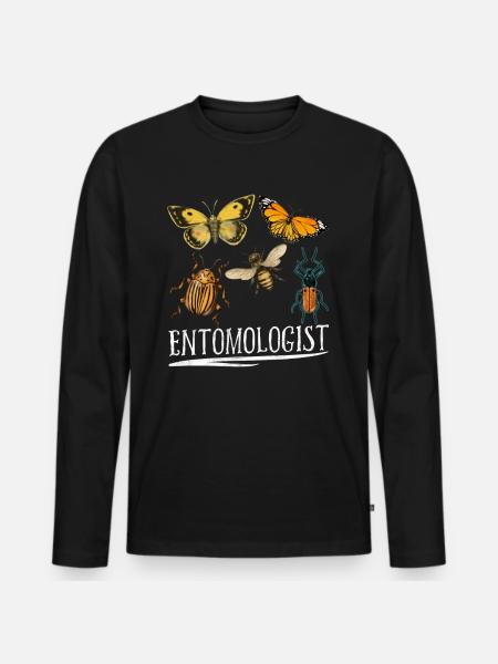 Entomologist Entomology Insects Profession Team - Men's Premium Organic Long Sleeve Shirt - black