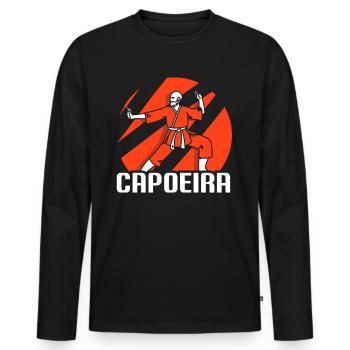 Capoeira Training Martial Arts Hobby Brazilian - Men's Premium Organic Long Sleeve Shirt - black - Front - Nico (187cm)