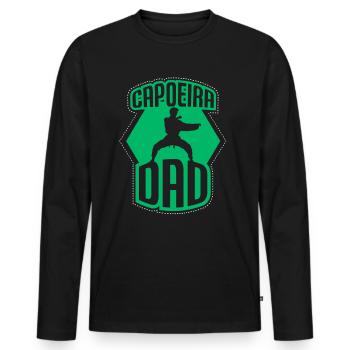 Capoeira Père Arts Martiaux Passe-temps brésilien - T-shirt manches longues Premium bio Homme - noir - Devant - Nico (187cm)