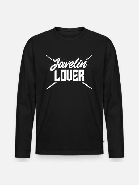 Speer Liebhaber Speerwerfen Speerwerfer - Männer Premium Bio Langarmshirt - Schwarz