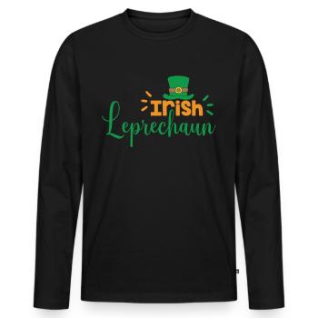 Irish Goblin Gaelic Ireland Irish Irish - Men's Premium Organic Long Sleeve Shirt - black - Front - Nico (187cm)