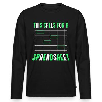 This Requires A Spreadsheet Accountant Table - Men's Premium Organic Long Sleeve Shirt - black - Front - Nico (187cm)