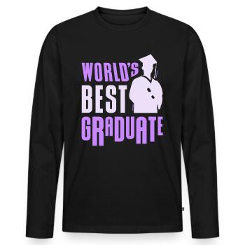 World's Best Graduate Graduation Party Graduates - Men's Premium Organic Long Sleeve Shirt - black - Front - Nico (187cm)