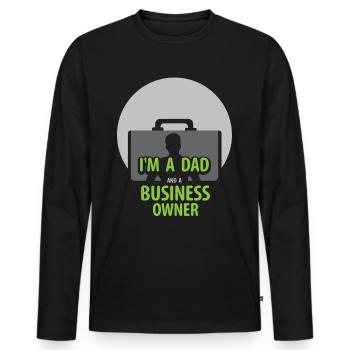 Ich Bin Ein Vater Und Ein Geschäftsinhaber CEO - Männer Premium Bio Langarmshirt - Schwarz - Vorne - Nico (187cm)