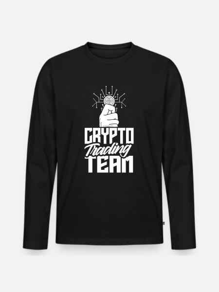 Krypto Trading Team Trader Crypto Traden - Premium økologisk langærmet T-shirt til mænd - sort