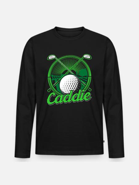 Caddie Golf Golf Golfer Profession - Men's Premium Organic Long Sleeve Shirt - black