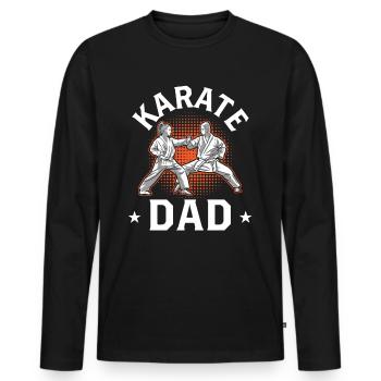 Karate Vater Kampfsport Kampfkunst Kämpfer - Männer Premium Bio Langarmshirt - Schwarz - Vorne - Nico (187cm)