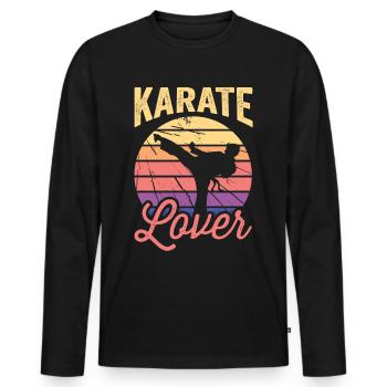 Karate Lovers Martial Arts Fighter Martial Arts - Men's Premium Organic Long Sleeve Shirt - black - Front - Nico (187cm)