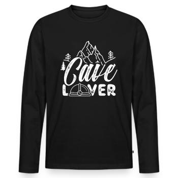 Cave Lovers Cave Cave Hiking Caving Cave - Men's Premium Organic Long Sleeve Shirt - black - Front - Nico (187cm)