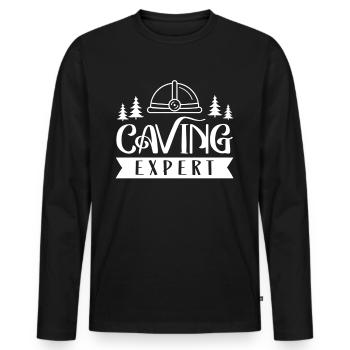 Speleologist Cave Cave Caving Cave - Men's Premium Organic Long Sleeve Shirt - black - Front - Nico (187cm)