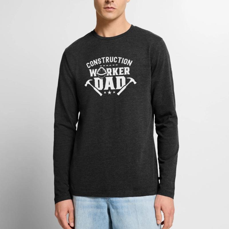 Construction worker Father Teamwork Construction Construction Site Team Men's Premium Organic Long Sleeve Shirt
