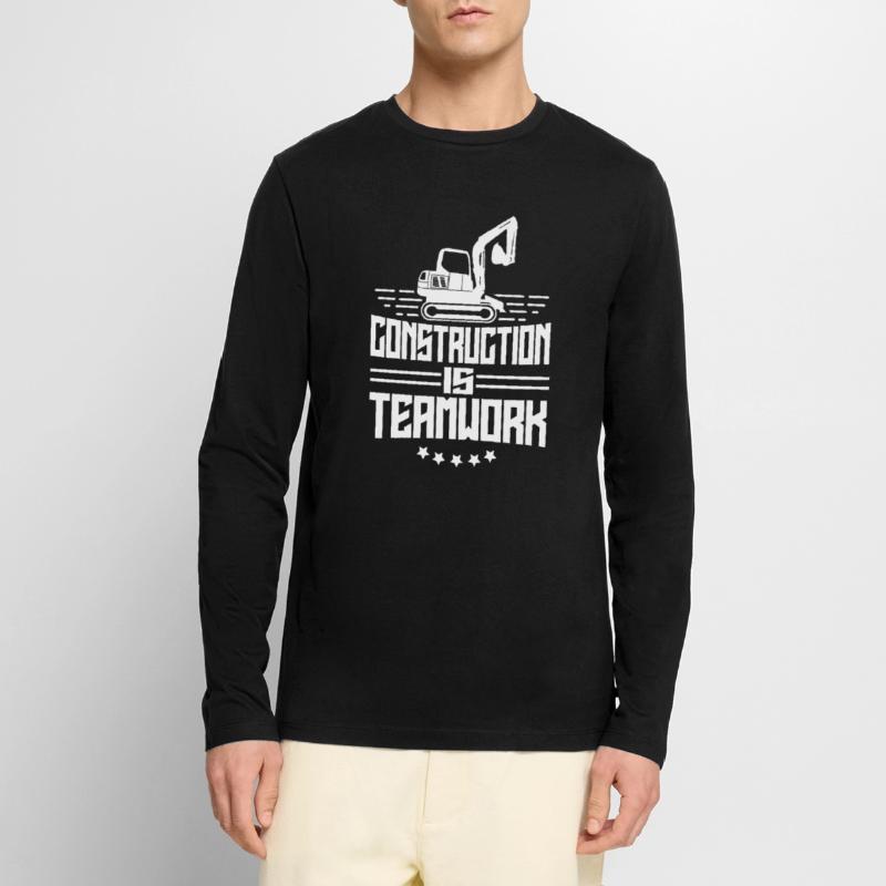 Construction work is teamwork Teamwork Construction Construction site Men's Premium Organic Long Sleeve Shirt
