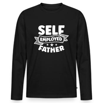 Self-employed father Freelancer Self-employed - Men's Premium Organic Long Sleeve Shirt - black - Front - Nico (187cm)