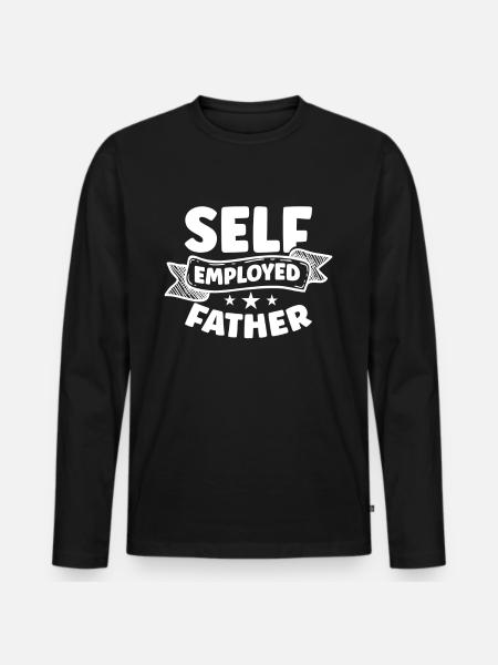 Self-employed father Freelancer Self-employed - Men's Premium Organic Long Sleeve Shirt - black