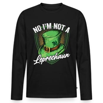 No I'm not a Leprechaun Irish Leprechaun Irish - Men's Premium Organic Long Sleeve Shirt - black - Front - Nico (187cm)