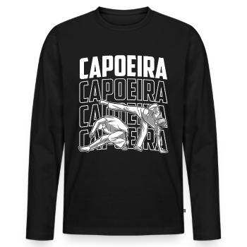 Capoeira Hobby Brazilian Training Martial Arts - Men's Premium Organic Long Sleeve Shirt - black - Front - Nico (187cm)