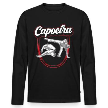 Capoeira Brasilianisch Hobby Kampfsport Training - Männer Premium Bio Langarmshirt - Schwarz - Vorne - Nico (187cm)