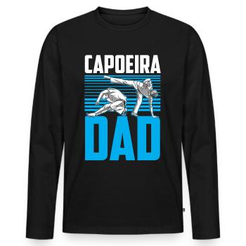 Capoeira Father Hobby Martial Arts Brazilian - Men's Premium Organic Long Sleeve Shirt - black - Front - Nico (187cm)