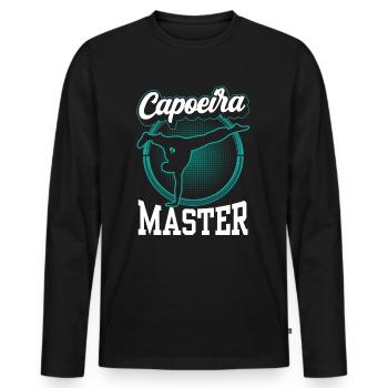 Capoeira Master Hobby Brazilian Martial Arts - Men's Premium Organic Long Sleeve Shirt - black - Front - Nico (187cm)