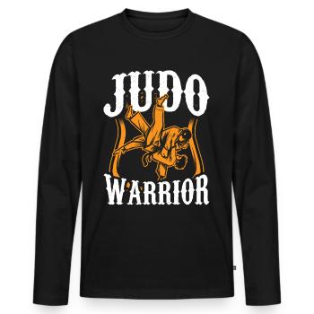 Judo Guerrier Arts Martiaux Judoka Arts Martiaux Hobby - T-shirt manches longues Premium bio Homme - noir - Devant - Nico (187cm)