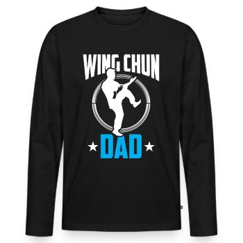Wing Chun Vater Kampfsport Kampfkunst Trainer - Männer Premium Bio Langarmshirt - Schwarz - Vorne - Nico (187cm)