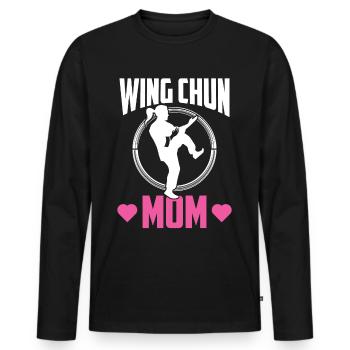 Wing Chun Mother Martial Arts Martial Arts Trainer - Men's Premium Organic Long Sleeve Shirt - black - Front - Nico (187cm)
