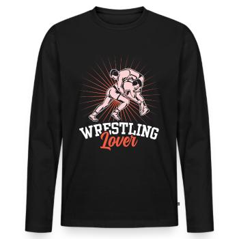 Wrestling Lovers Wrestling Wrestling Wrestling - Men's Premium Organic Long Sleeve Shirt - black - Front - Nico (187cm)