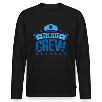 Sécurité du personnel de sécurité Videur de sécurité - T-shirt manches longues Premium bio Homme - noir - Devant - Nico (187cm)